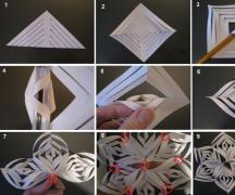Как делать снежинки из бумаги?